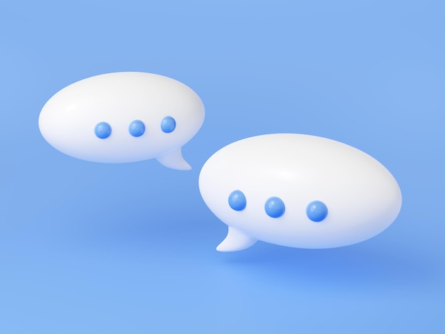 Foto gratuita 3d render burbujas de chat globos de discurso aislados