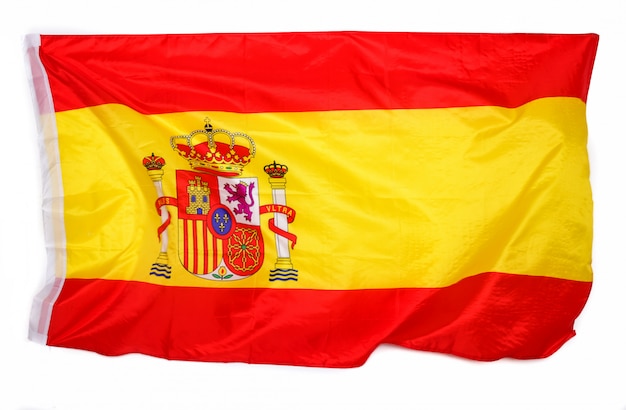 Foto gratuita bandera española en blanco