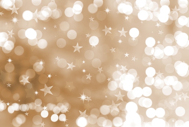 Foto gratuita fondo de navidad con estrellas y luces bokeh