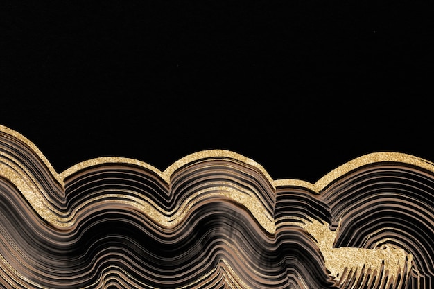 Foto gratuita fondo de textura de oro de lujo en arte abstracto negro