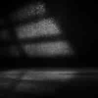 Foto gratuita render 3d de un interior oscuro grunge con luz de ventanas laterales
