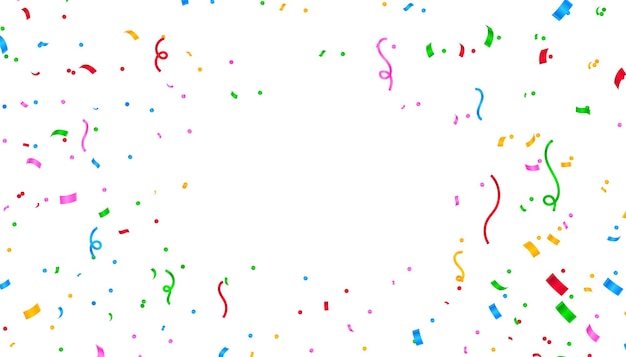 Бесплатное векторное изображение Красочный фон конфетти с пространством для текста