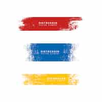 Free vector colorful distressed banners
