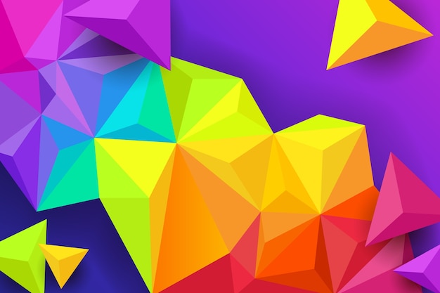 Free vector colorful triangle background