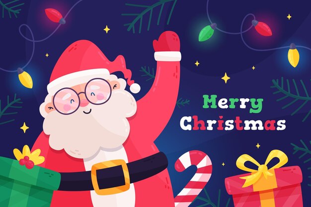 Christmas background in flat design