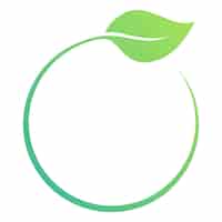 Free vector circle leaf logo