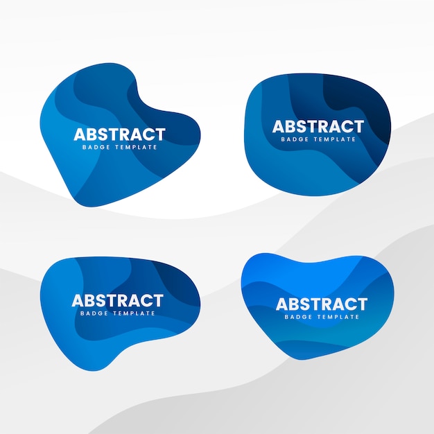Free vector abstract badge design vector set