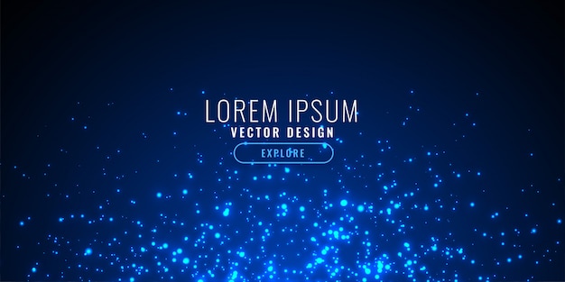 Free vector abstract blue sparkles tech background