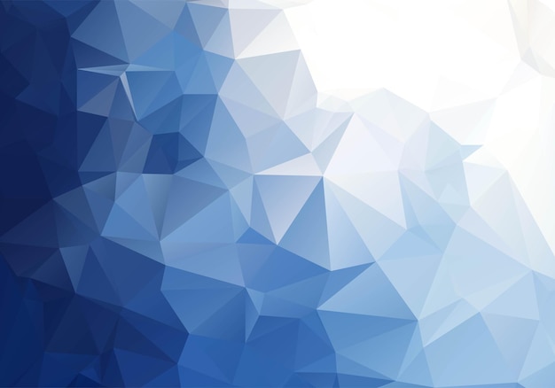 Free vector abstract low poly dark blue triangle background