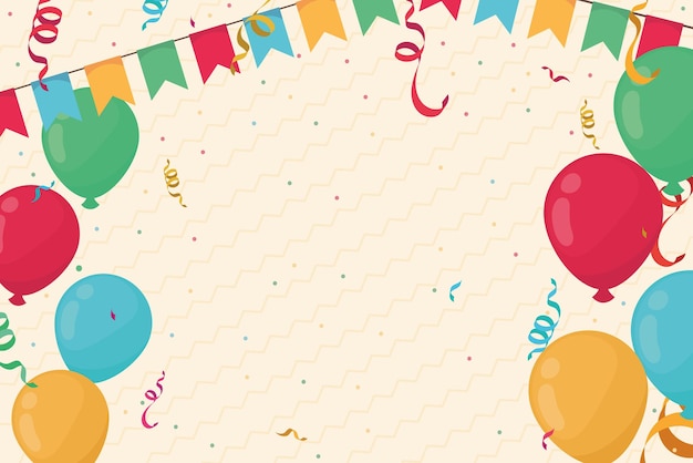 Бесплатное векторное изображение Стиль украшения вечеринки с воздушными шарами