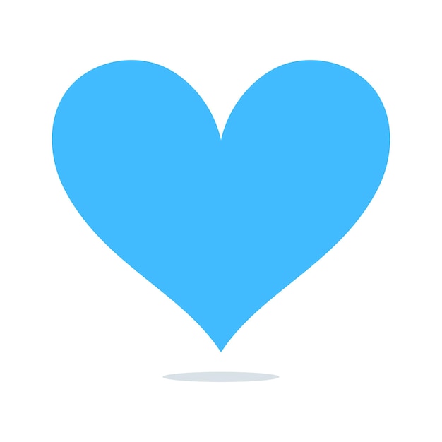 Бесплатное векторное изображение Основной плоский стиль голубого сердца