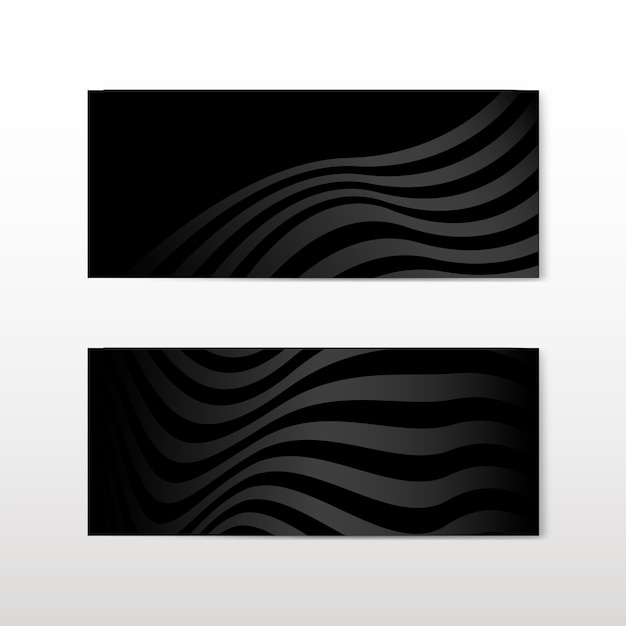 Free vector black abstract banner design vectors