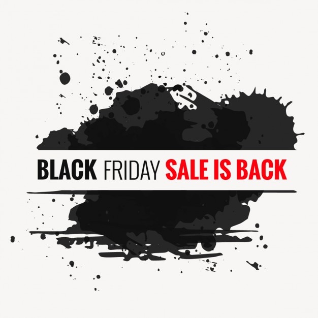 Free vector black stains with black friday banner