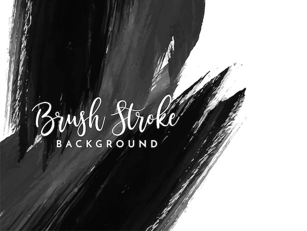 Black Watercolor brush stroke design background vector