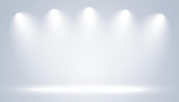 Бесплатное векторное изображение Светящийся студийный свет на пустом фоновом дизайне