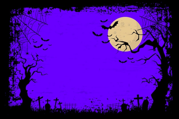 Бесплатное векторное изображение Хэллоуин гранж-фон