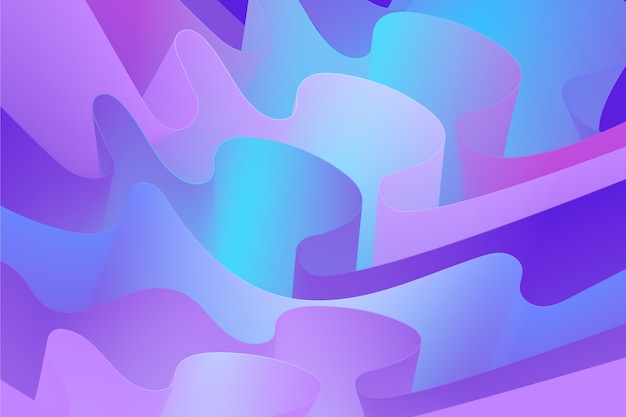 Бесплатное векторное изображение Градиент 3d складывает динамический фон