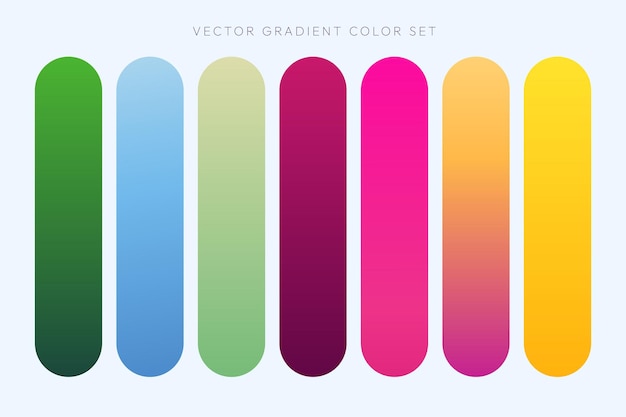 Бесплатное векторное изображение Элементы цветового набора градиентов