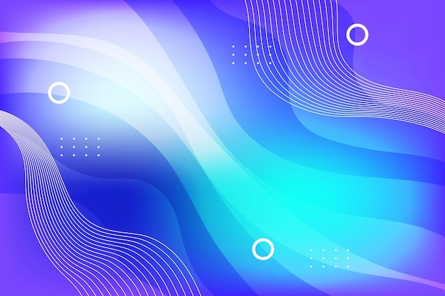 Бесплатное векторное изображение Градиент синих оттенков волнистый фон
