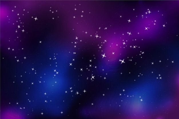 Градиентный фон галактики со звездами