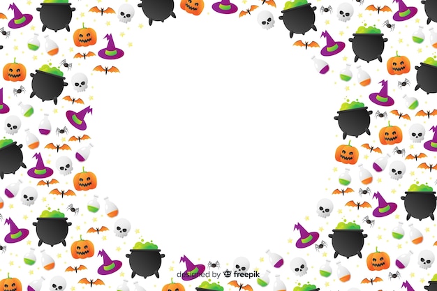 Бесплатное векторное изображение Градиент хэллоуин фон с копией пространства