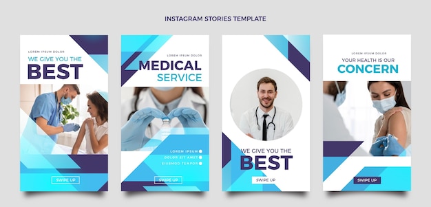 Градиентные медицинские истории instagram