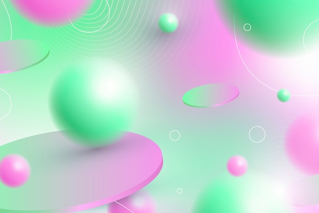 Бесплатное векторное изображение Градиентный розовый и зеленый фон