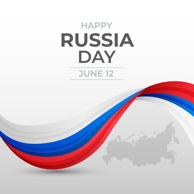 Бесплатное векторное изображение Градиент день россии