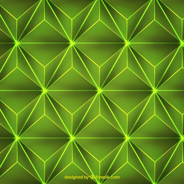 Бесплатное векторное изображение Зеленый абстрактный фон с треугольниками