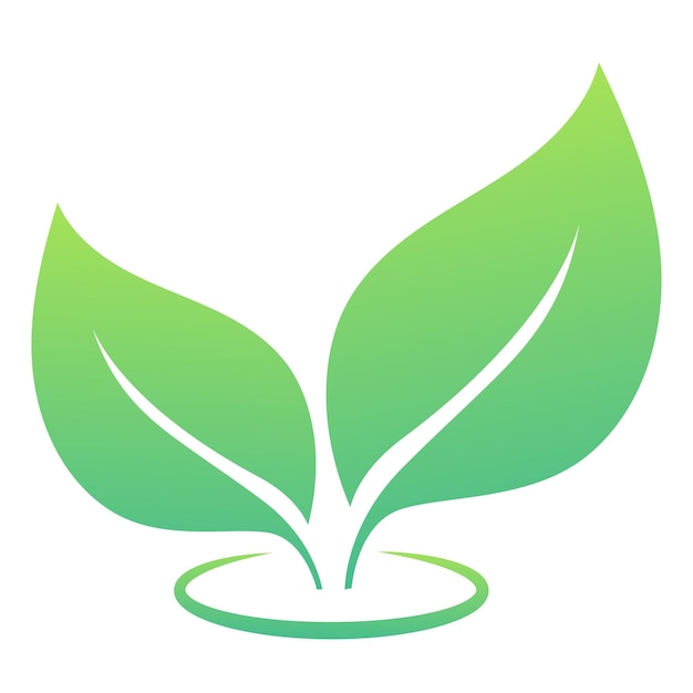 Free vector green leaves logo