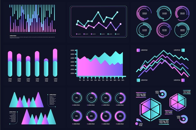 Free vector dashboard element collection