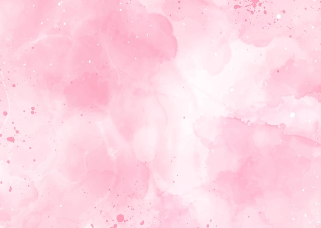 Подробная ручная роспись розового акварельного фона