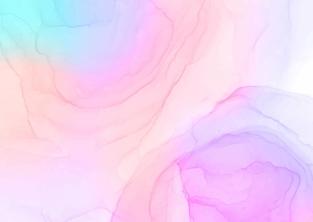 Бесплатное векторное изображение Декоративный фон пастельных тонов с ручной росписью спиртовыми чернилами