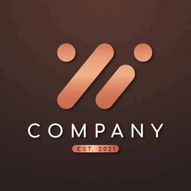 Vettore gratuito elegante logo aziendale con lettera w