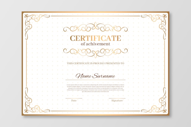 Элегантный сертификат