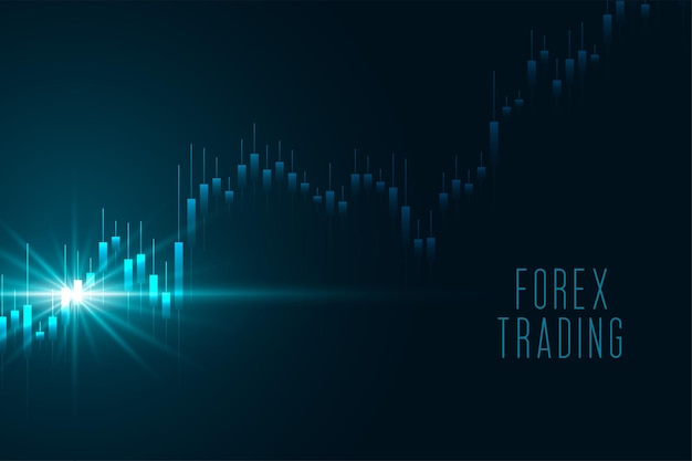 Бесплатное векторное изображение Диаграмма данных финансового рынка фон для торговли валютой