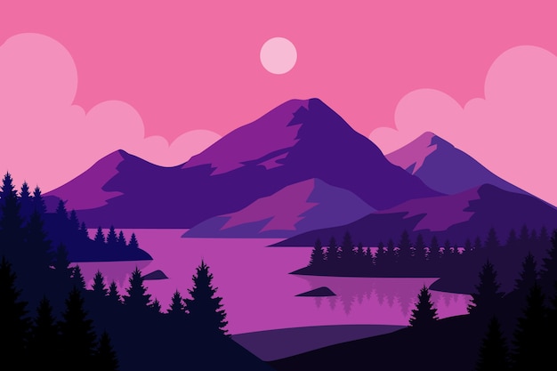 Flat adventure background design