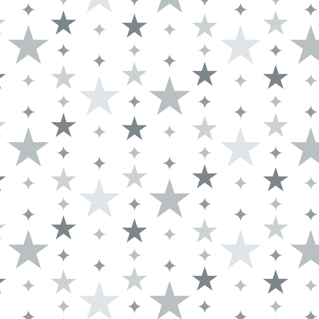 Free vector flat design silver stars pattern design