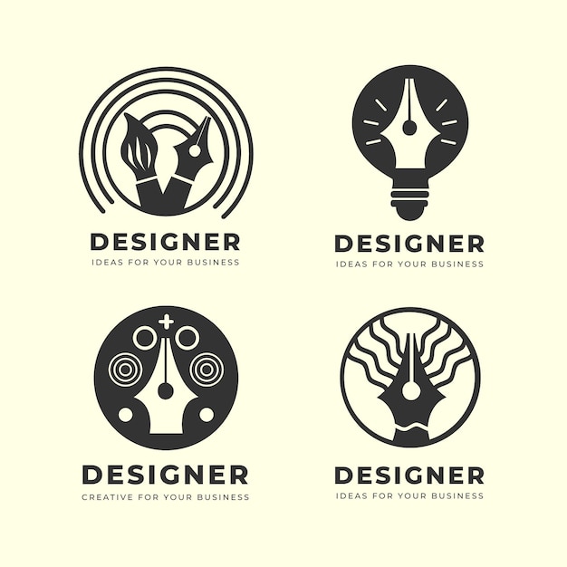 Плоский графический дизайнерский логотип