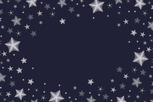 Free vector flat silver stars background