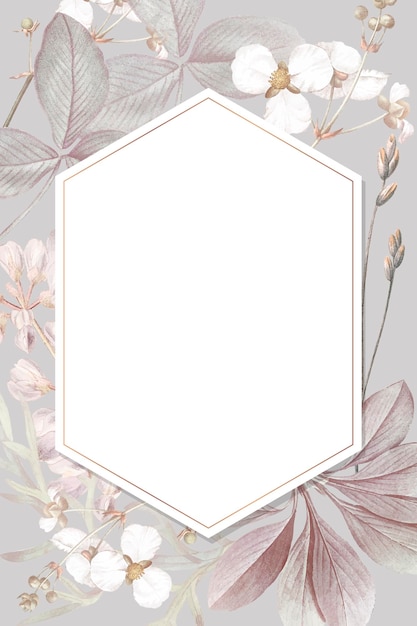 Бесплатное векторное изображение Рамка с фоном стрелы лилии и бычий язык