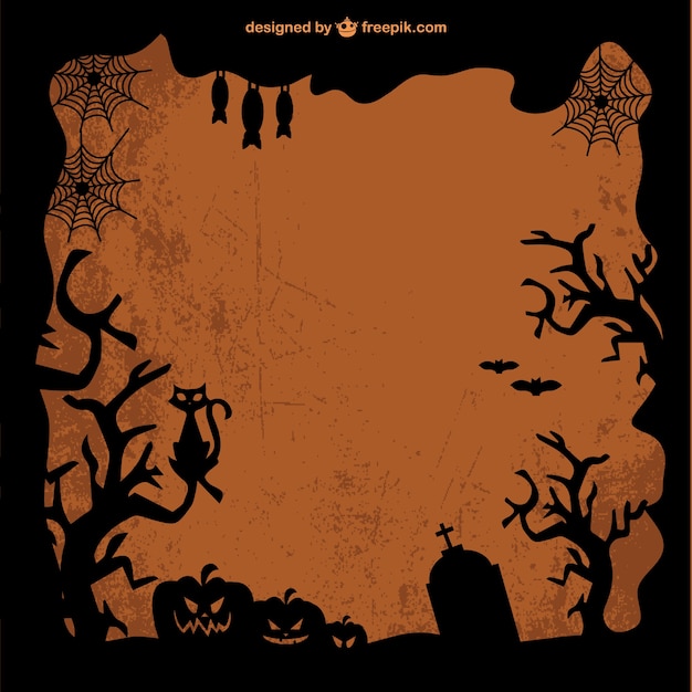 Бесплатное векторное изображение Вектор бесплатный шаблон искусство хэллоуина