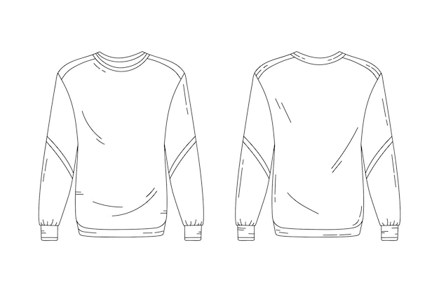 Free vector hand drawn t-shirt outline illustration