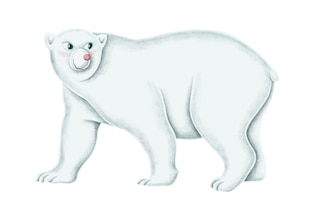белый медведь клипарт