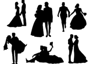 silhouette sposi