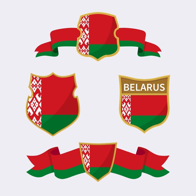 Hand drawn belarus  national emblems