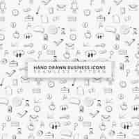 Free vector hand drawn business icon pattern background