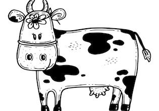 корова рисунок