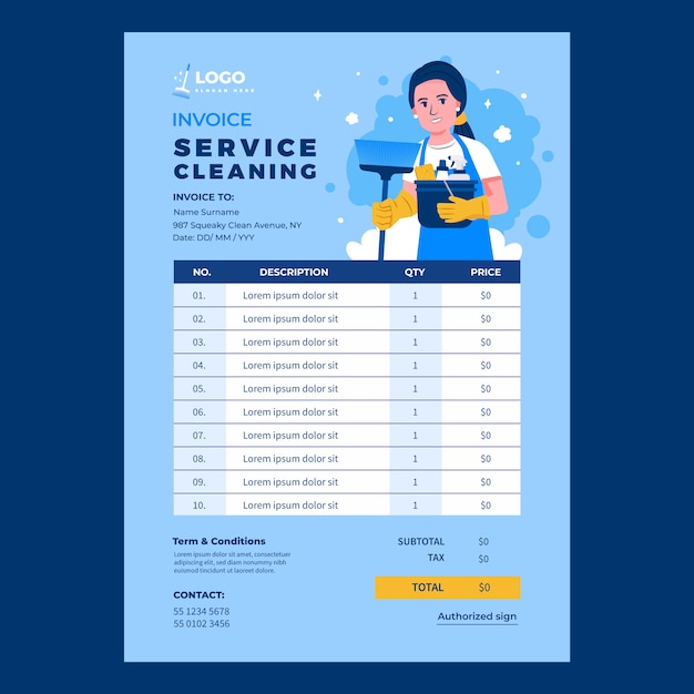 Free vector hand drawn cleaning service template design