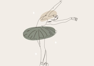 балерина рисунок